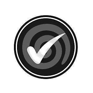 Flat Tick Mark Check Icon Tick MarkÃ¢â¬â Vector